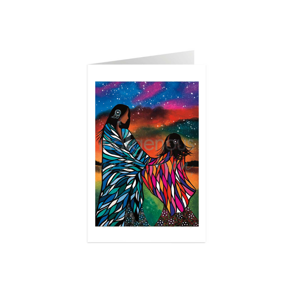 Indigenous Art Card - Mother & Daughter