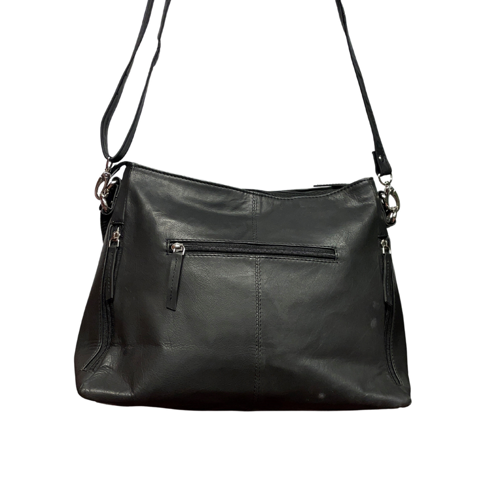 100% Indian Leather Black Hobo Handbag (S-1685)