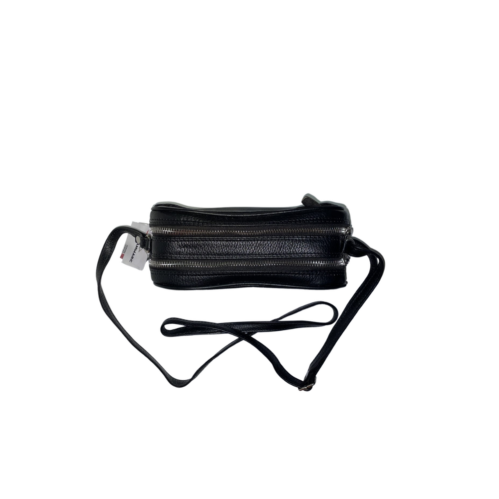 100% Indian Leather Black Mini Crossbody Bag (SN-3)