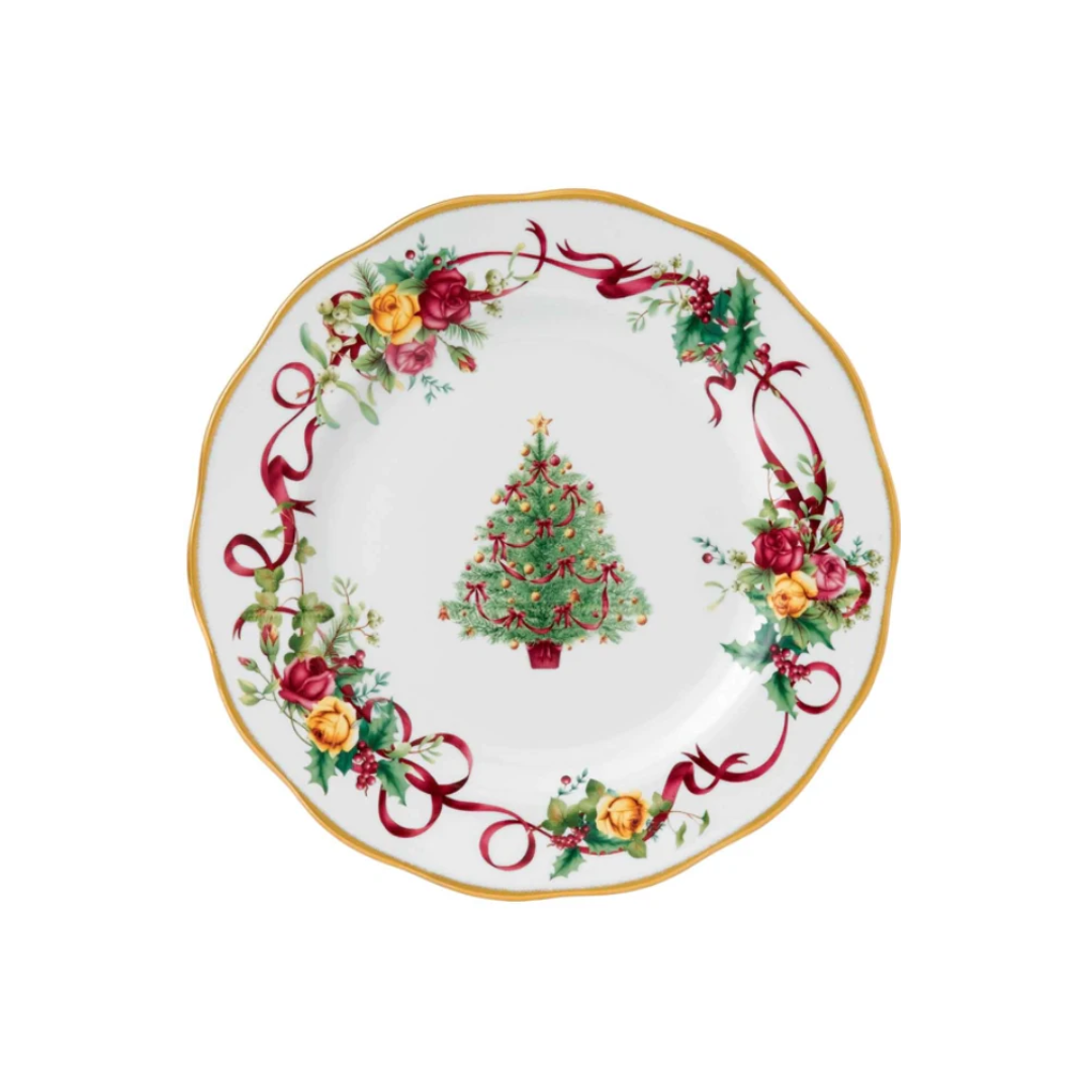 Royal Albert Old Country Roses Christmas Tree Dinner Plate – Rob