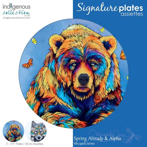 Indigenous Art Plate set of 2 / Spring Already & Alpha
