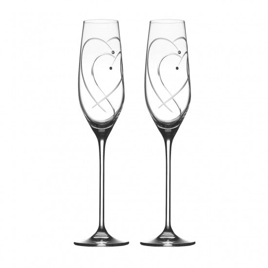 Royal Doulton Two Hearts Entwined Flutes