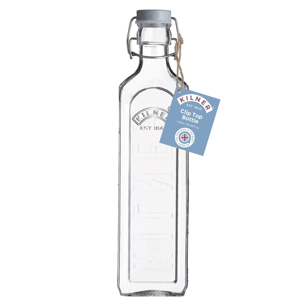 Kilner Square Clip Top Bottle 1L