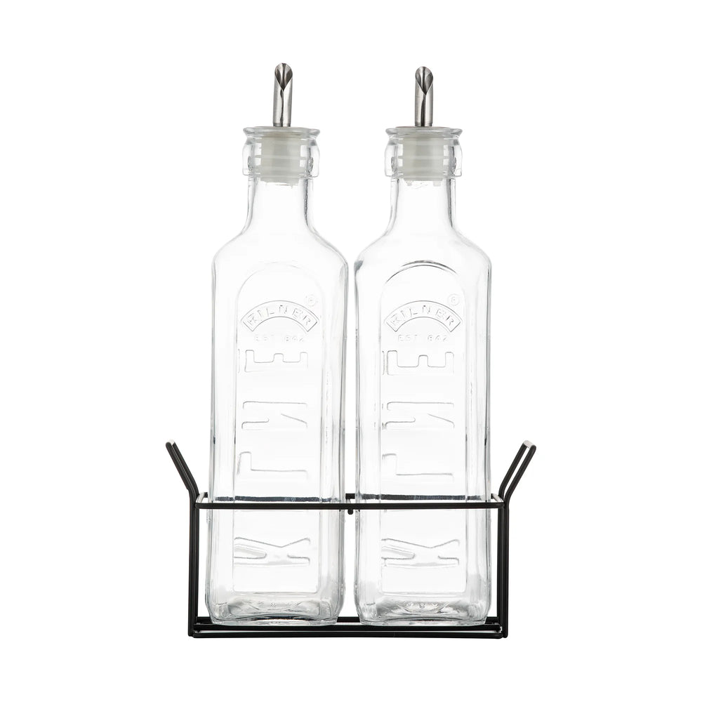Kilner Oil/Vinegar Bottles & Rack Set