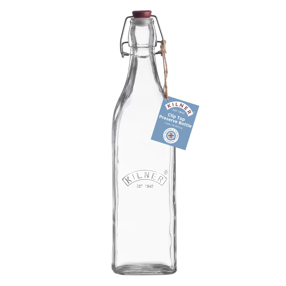 Kilner Clip Top Square Bottle 1L