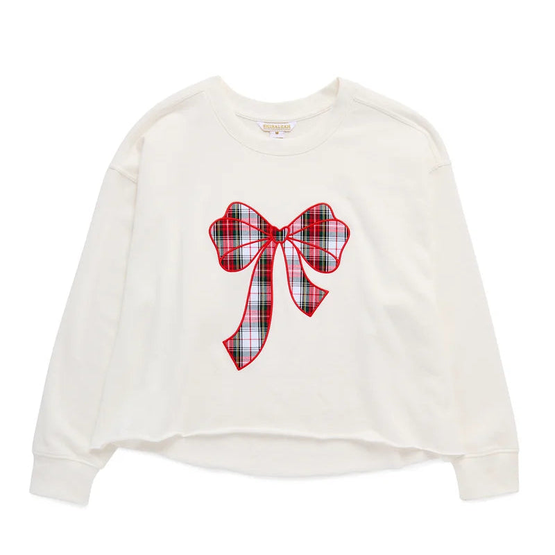 Shiraleah Tartan Bow Lounge Sweatshirt