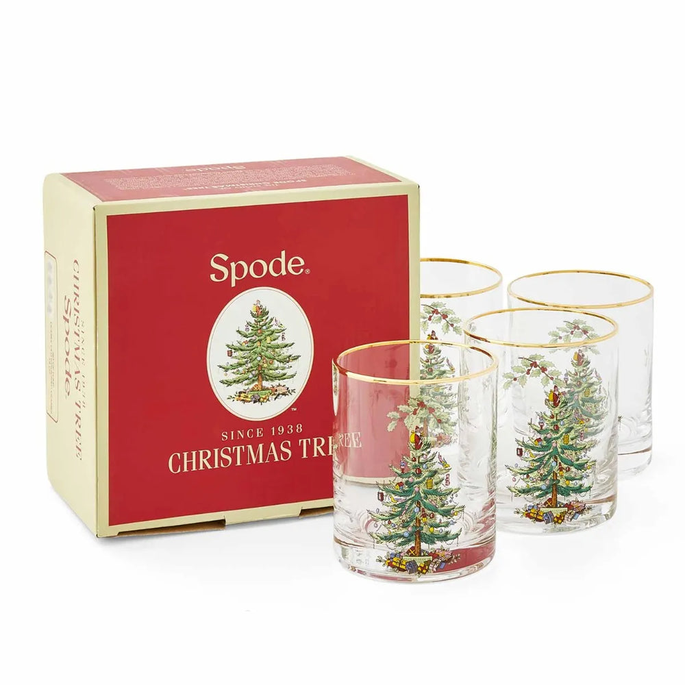 Spode Christmas Tree DOF Glasses Set of 4