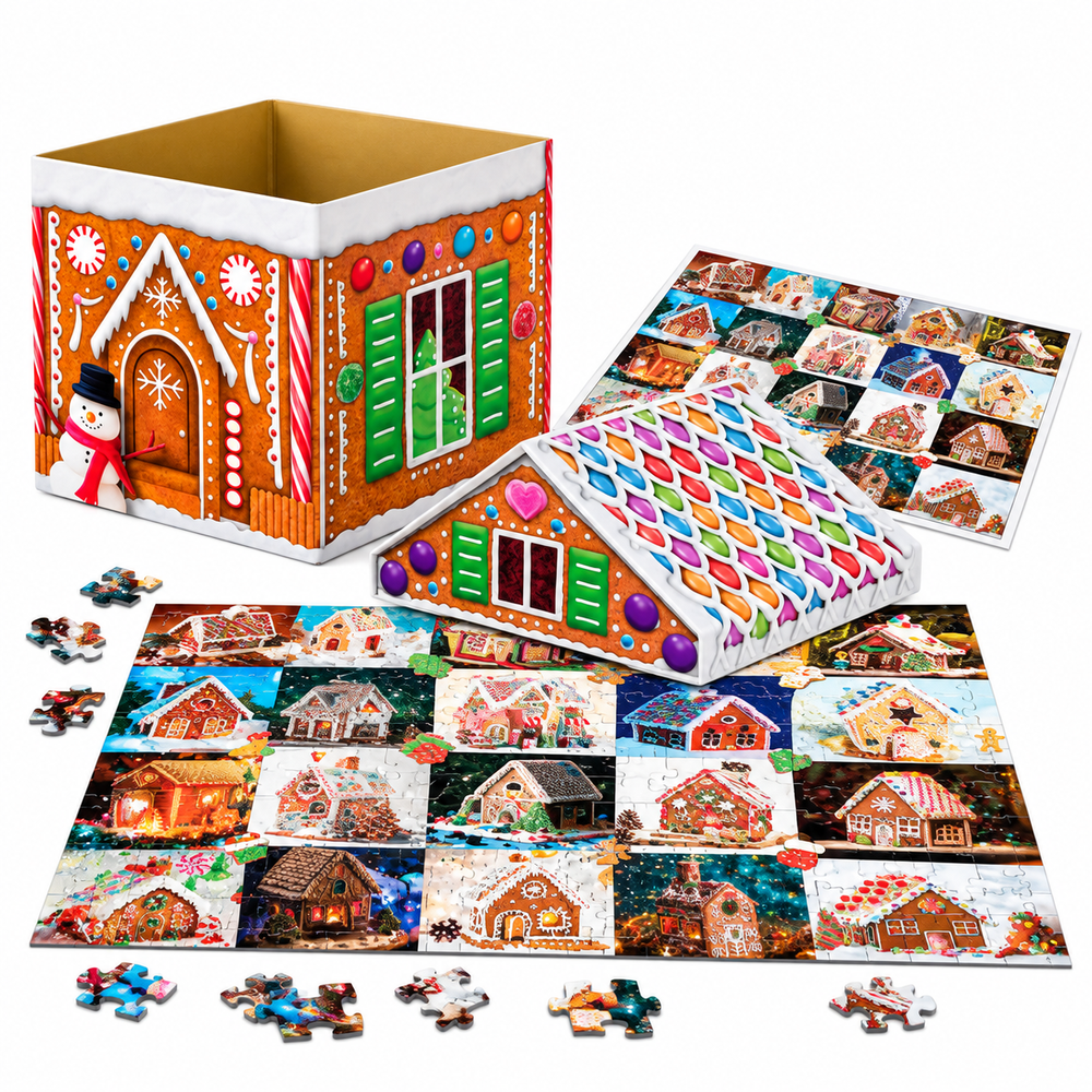 Puzzle (Shaped Tin) - Gingerbread House 550pcs
