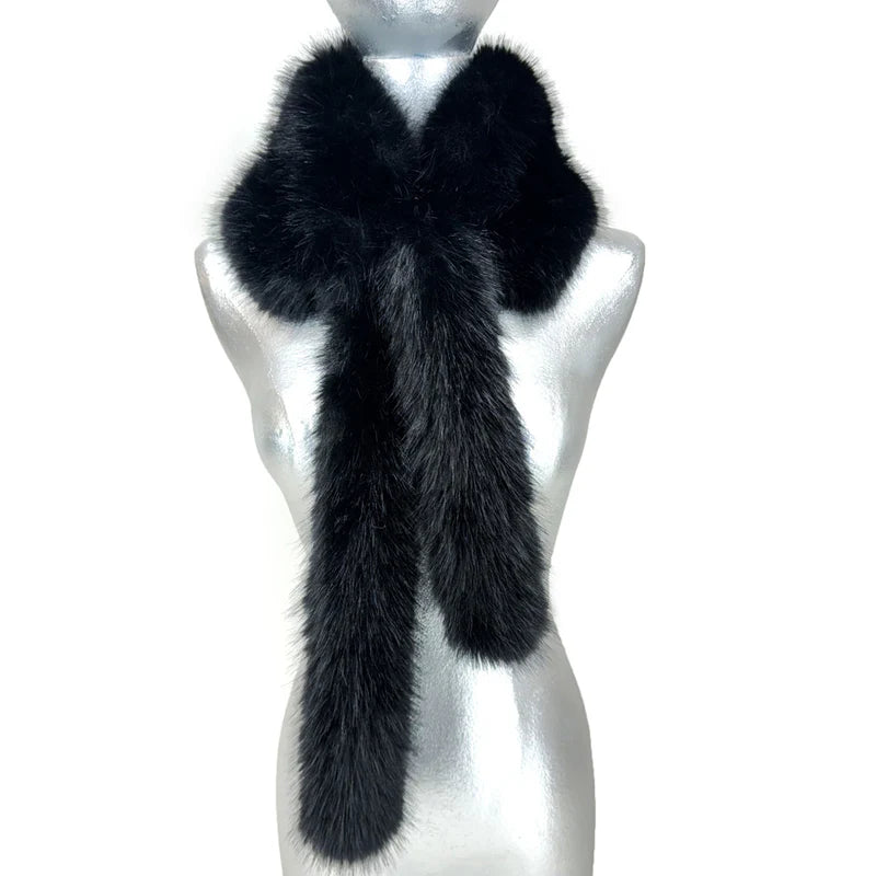 Faux Fur Fantasy Black Stole by Jacqueline Kent