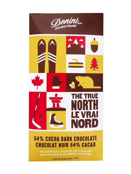 Donini Bar Canadian Novelty 54% Dark Chocolate 100g