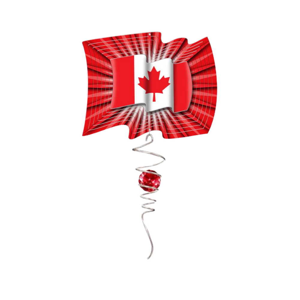 Spinfinity Canada Flag w/Crystal Tail