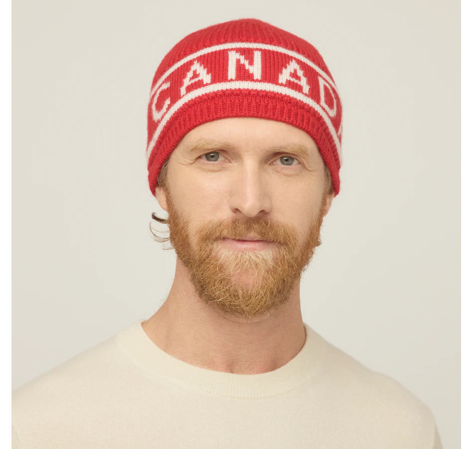 Tilley: Hat-Canada Stripe Logo Jacquard Beanie