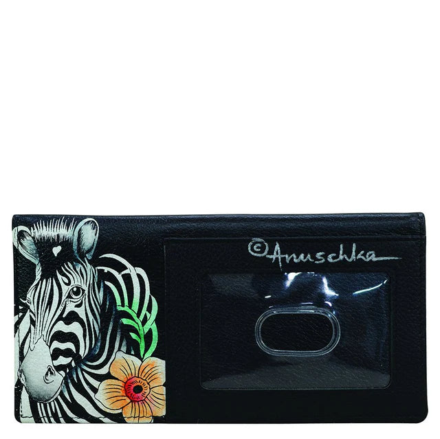 Anuschka Playful Zebras - Checkbook Cover