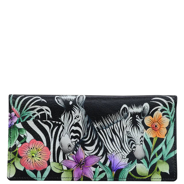 Anuschka Playful Zebras - Checkbook Cover