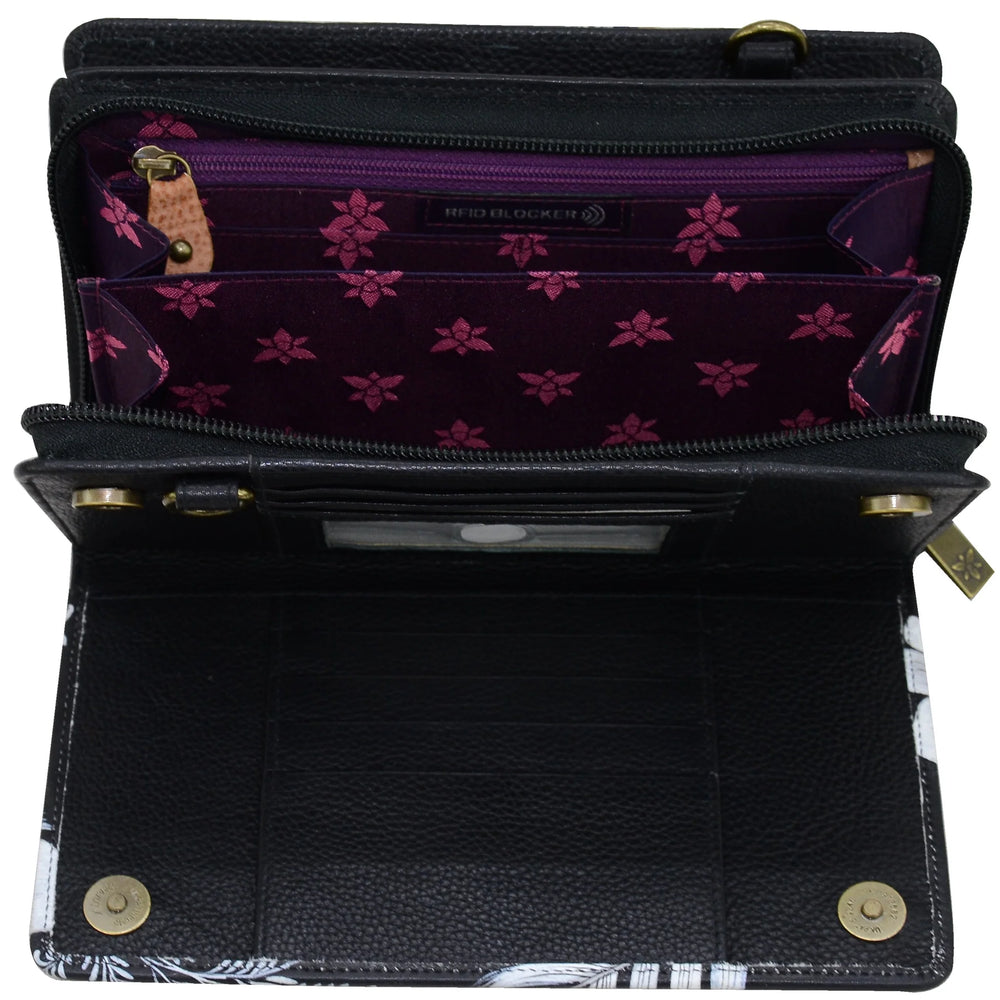 Anuschka Cleopatra's Leopard - Crossbody Organizer Wallet