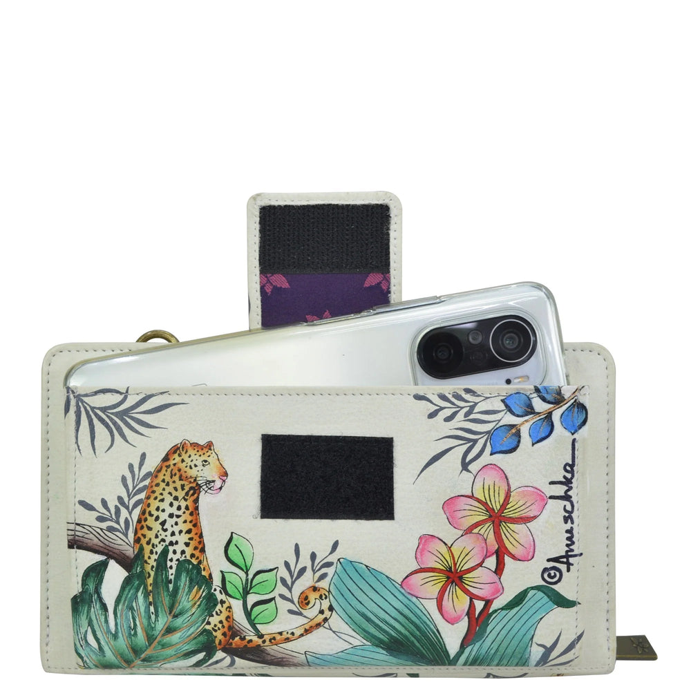 Anuschka Jungle Queen Ivory - Crossbody Organizer Wallet