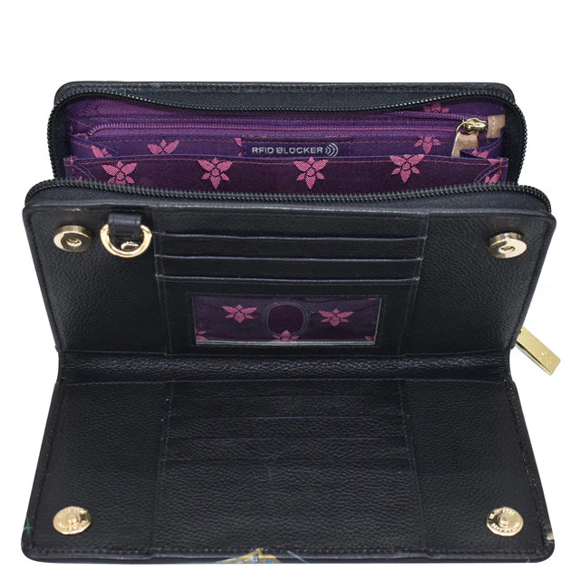 Anuschka Rainforest Beauties - Crossbody Organizer Wallet
