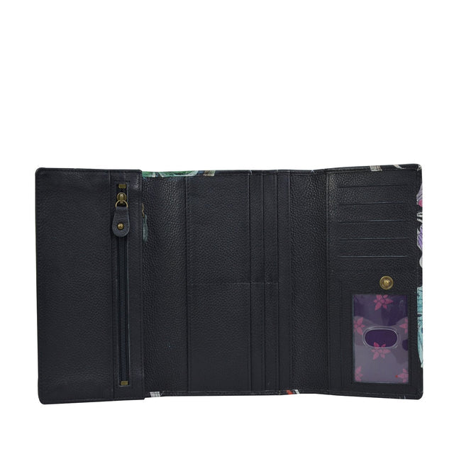 Anuschka Jungle Queen Noir - Three Fold Wallet