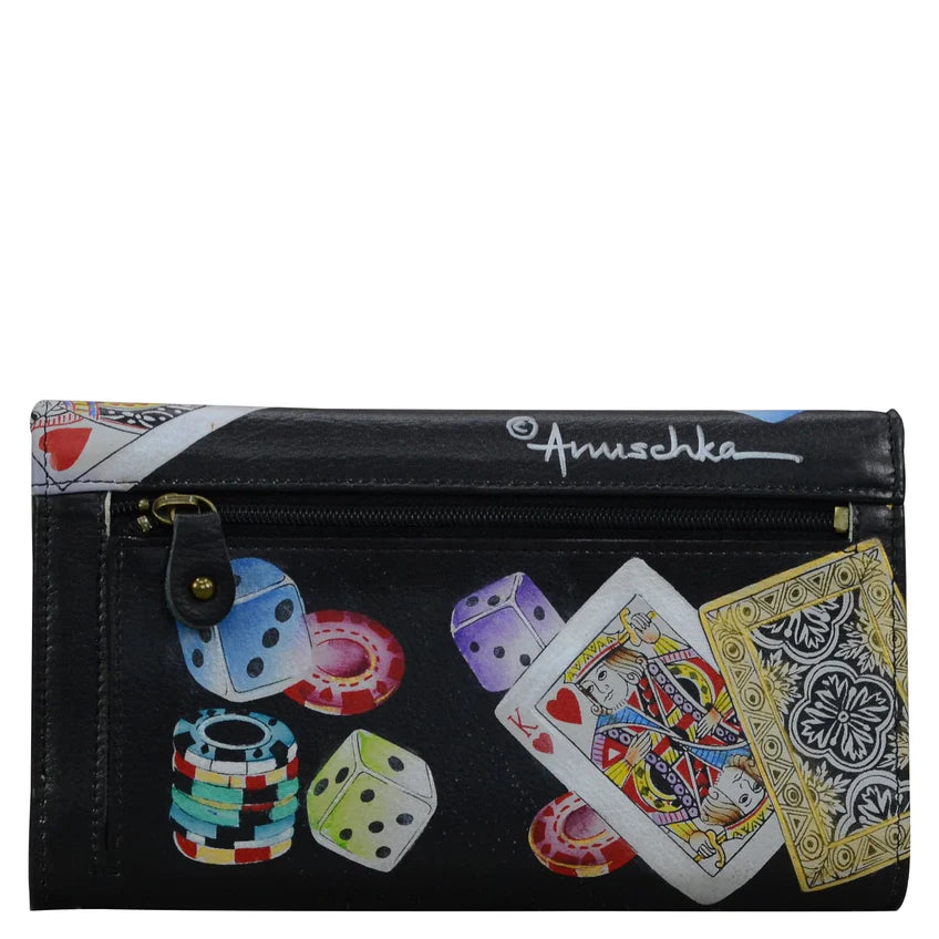 Anuschka High Roller - RFID Checkbook Clutch