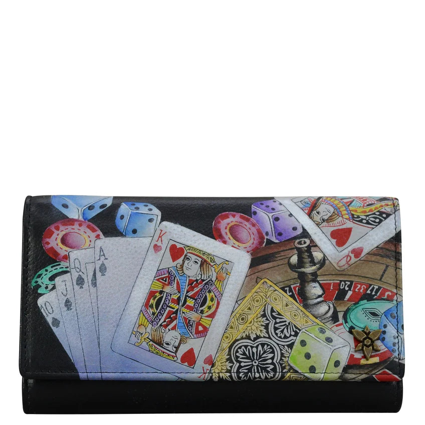 Anuschka High Roller - RFID Checkbook Clutch