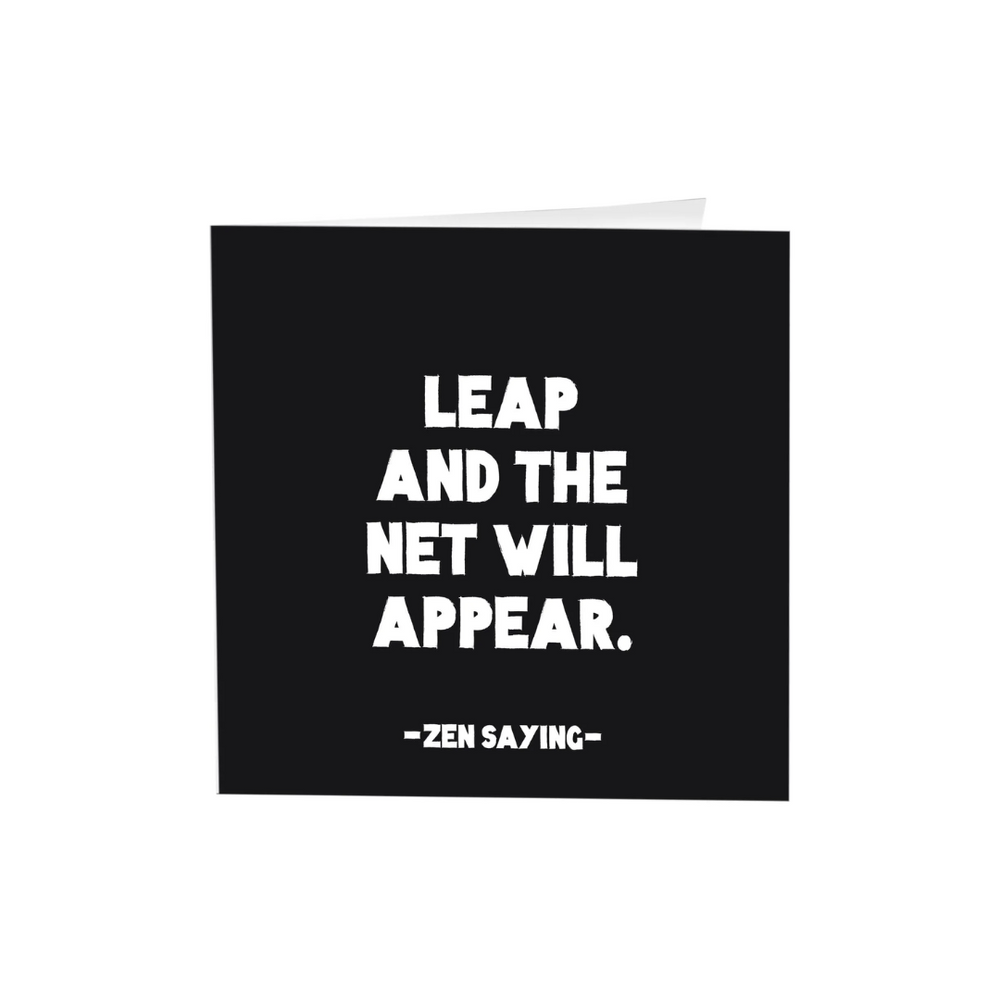 Quotables Card - Leap and the Net