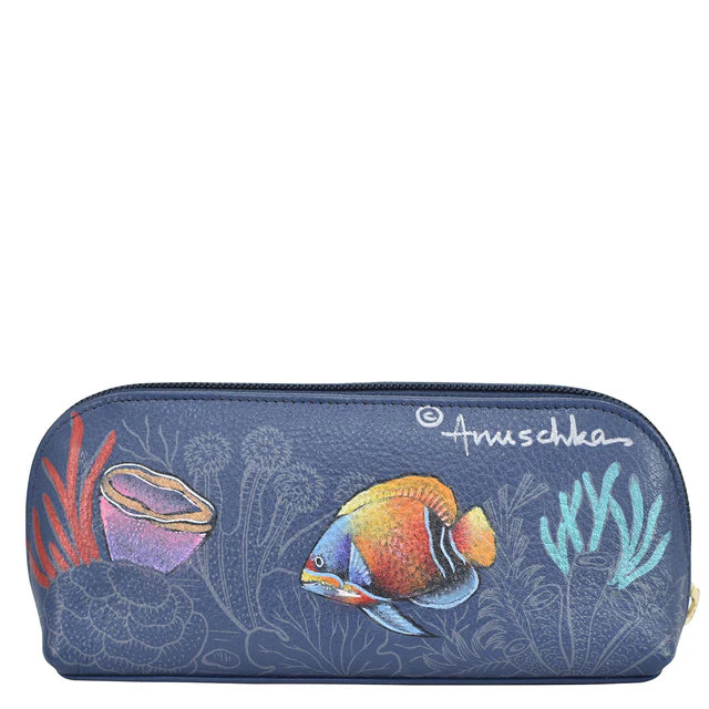 Anuschka Mystical Reef - Eyeglass/Cosmetic Zip-Around Pouch (Medium)