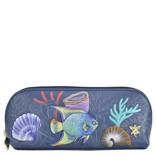 Anuschka Mystical Reef - Eyeglass/Cosmetic Zip-Around Pouch (Medium)