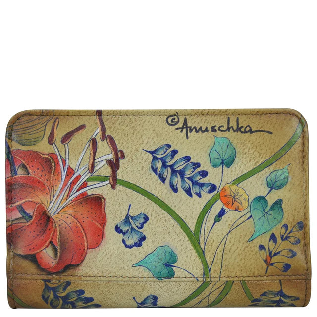Anuschka Caribbean Garden - Two-Fold Small Organizer Wallet