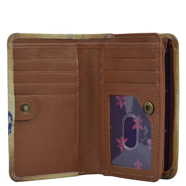 Anuschka Caribbean Garden - Two-Fold Small Organizer Wallet