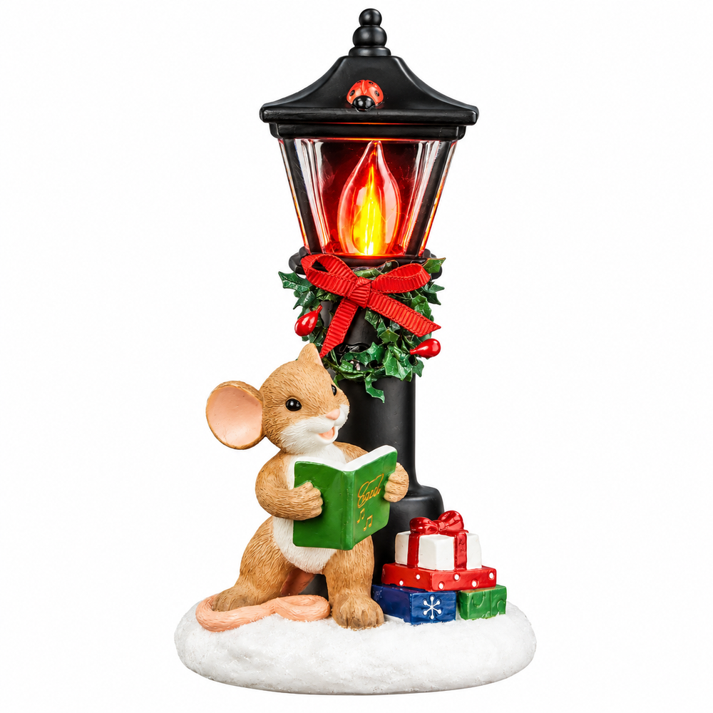 Nightlight - Charming Tails Mouse by Lamppost