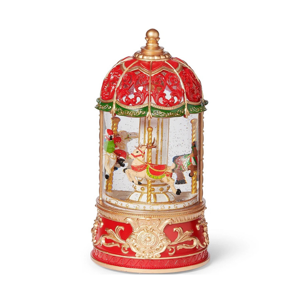 Roman Lighted Swirl Musical Carousel 9" (USB)