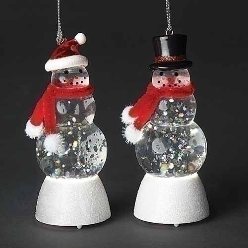 Roman Lighted Snowman Ornament
