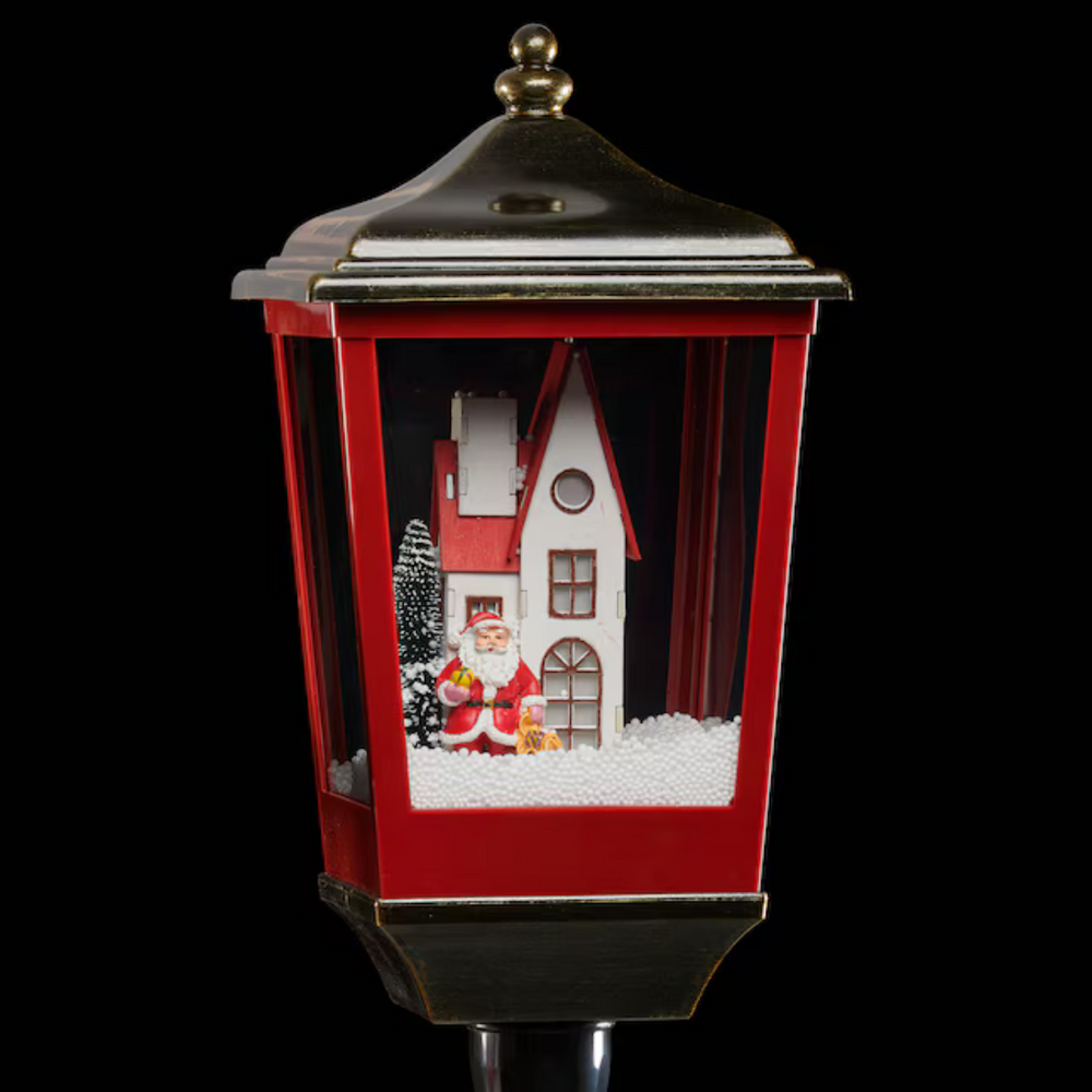 Roman Lighted Musical Double Arm Floor Lantern 78"