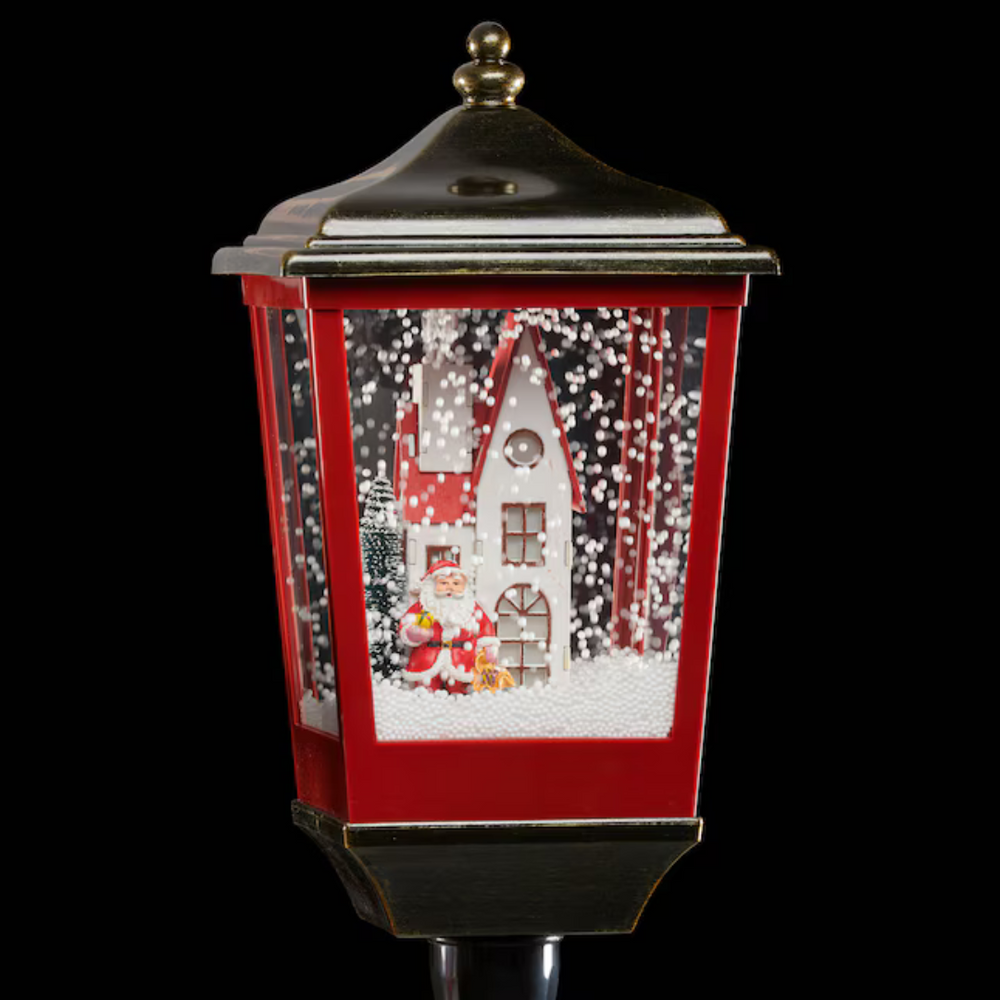 Roman Lighted Musical Double Arm Floor Lantern 78"