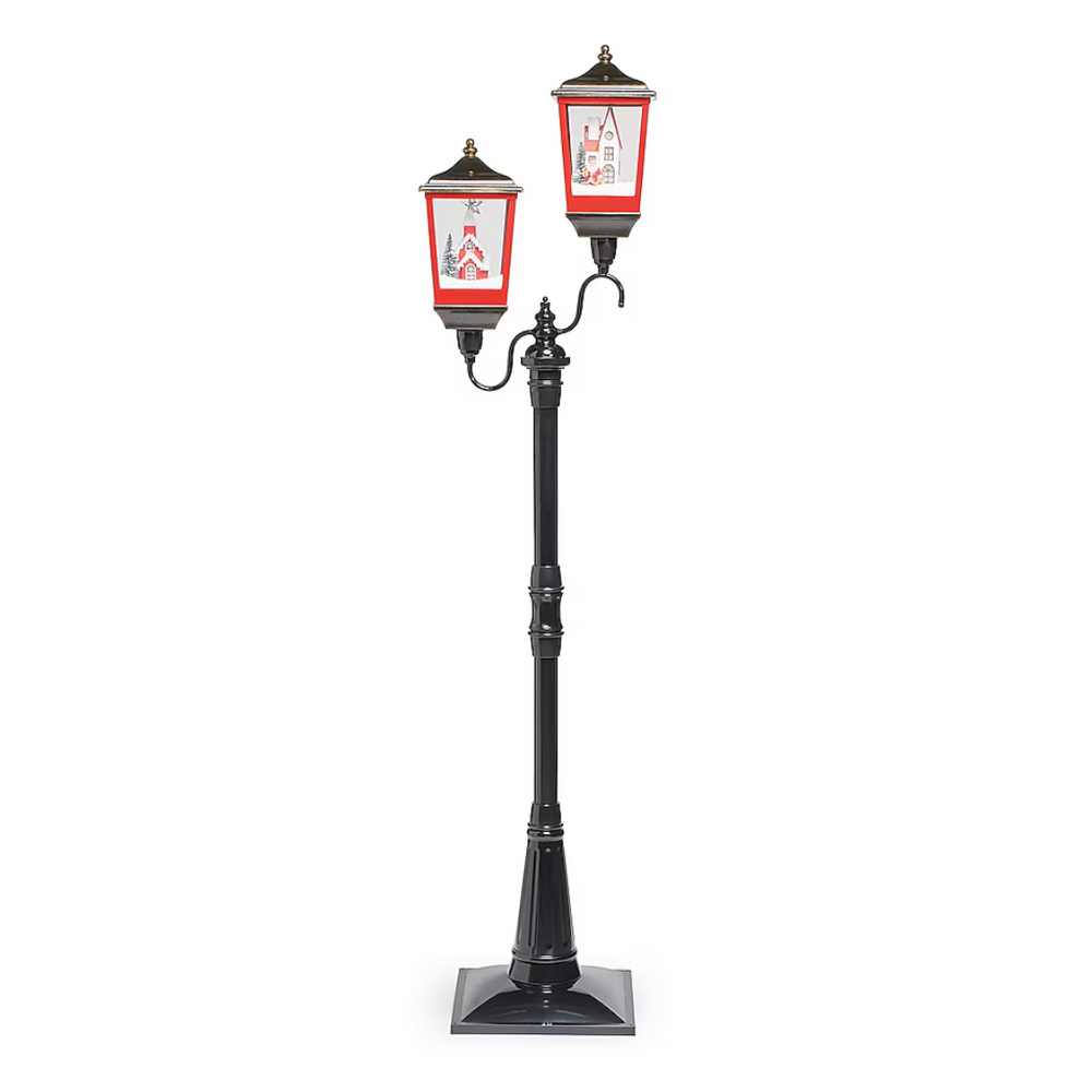 Roman Lighted Musical Double Arm Floor Lantern 78"