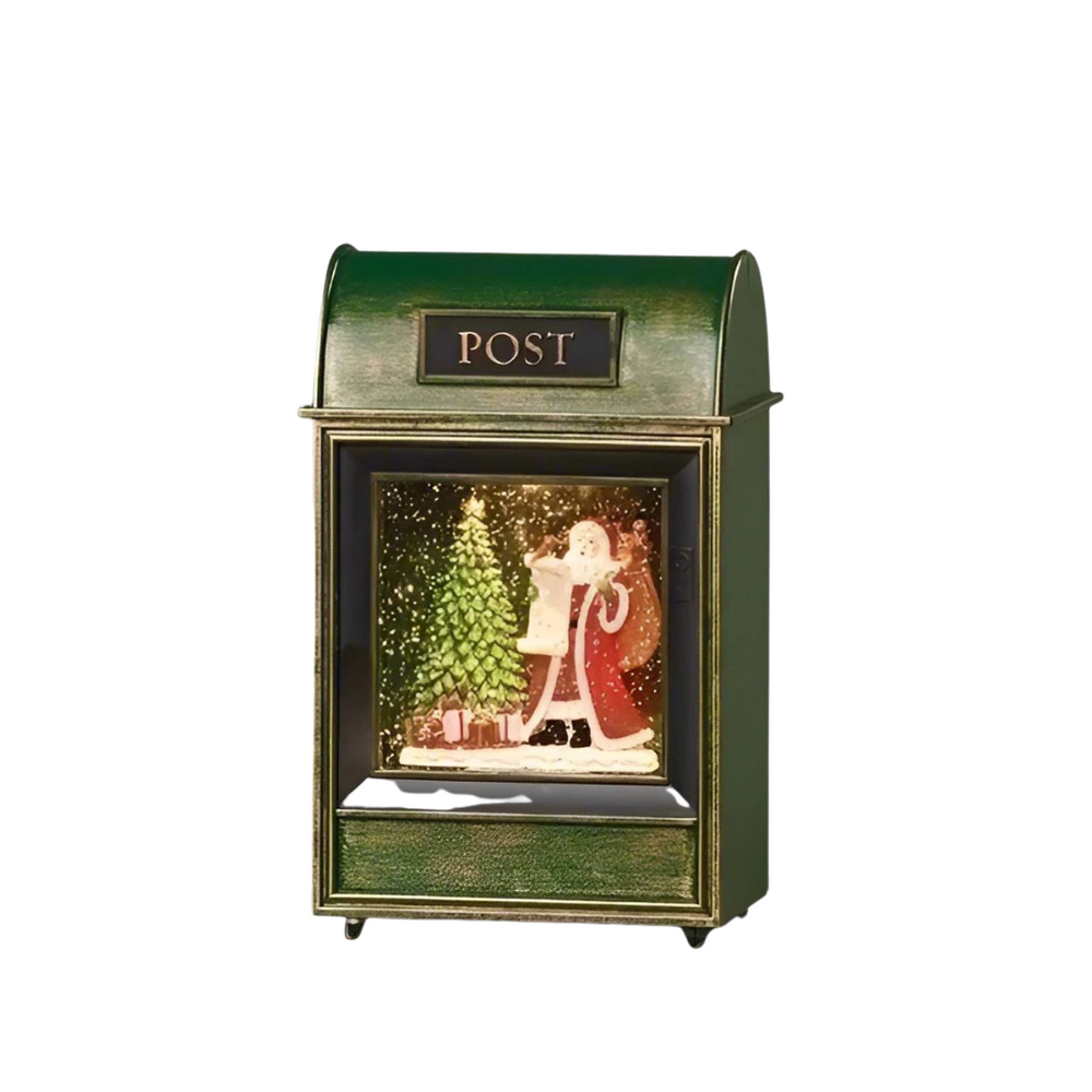 Roman Lighted Mailbox with Santa 8" (USB)