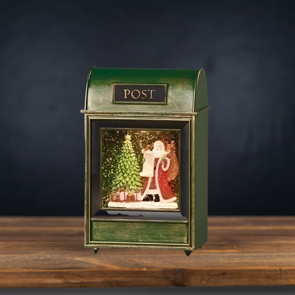 Roman Lighted Mailbox with Santa 8" (USB)