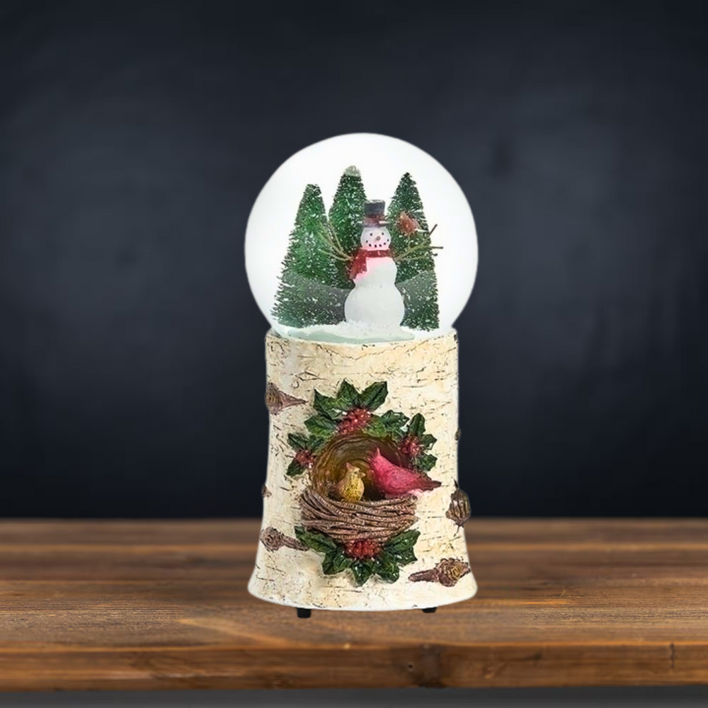 Roman Musical Dome Cardinal on a Birch Base 8"