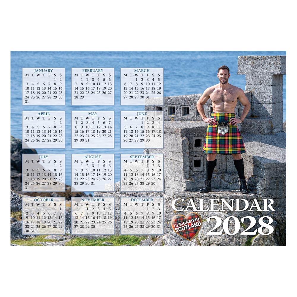 We Love Kilts Wall Calendar 2027