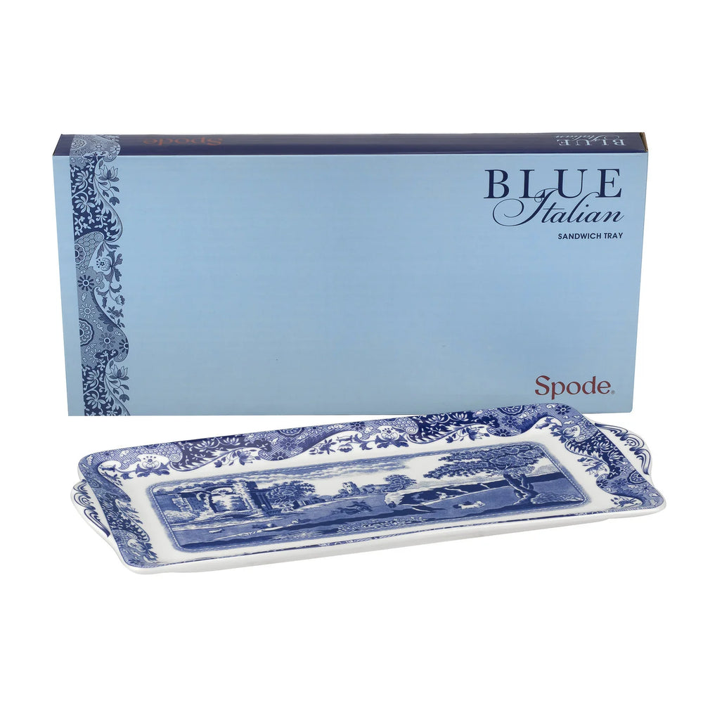 Spode Blue Italian Sandwich Tray 13"