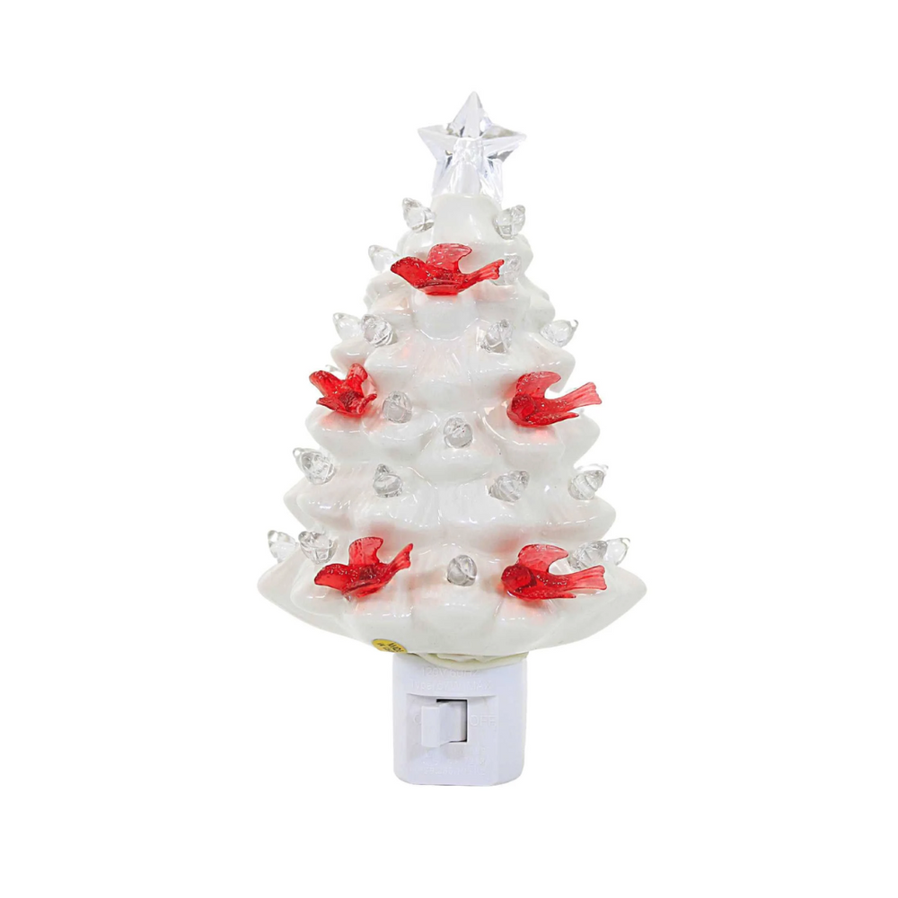 Nightlight - White Tree with Cardinals