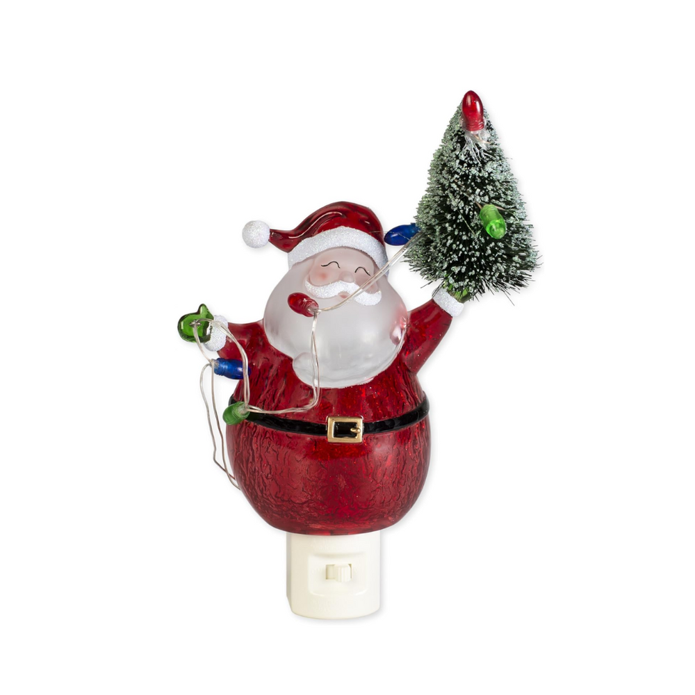 Night Light - Santa with Christmas Tree