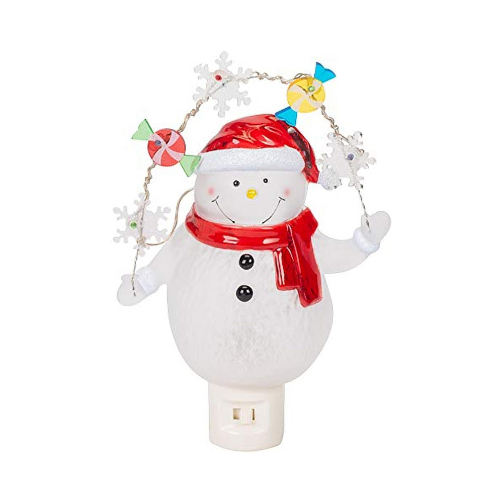 Nightlight - Snowman with Candies & Snowflakes
