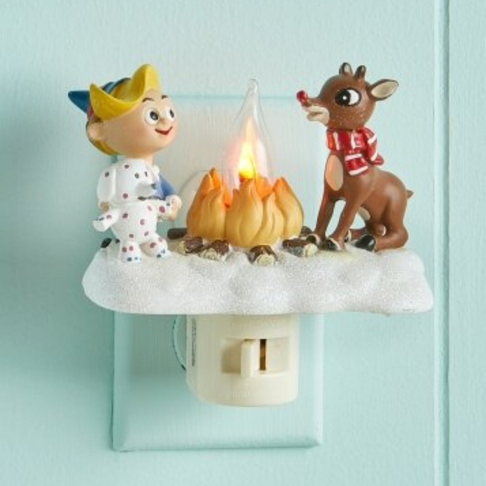 Nightlight - Rudolf & Elf by Campfire