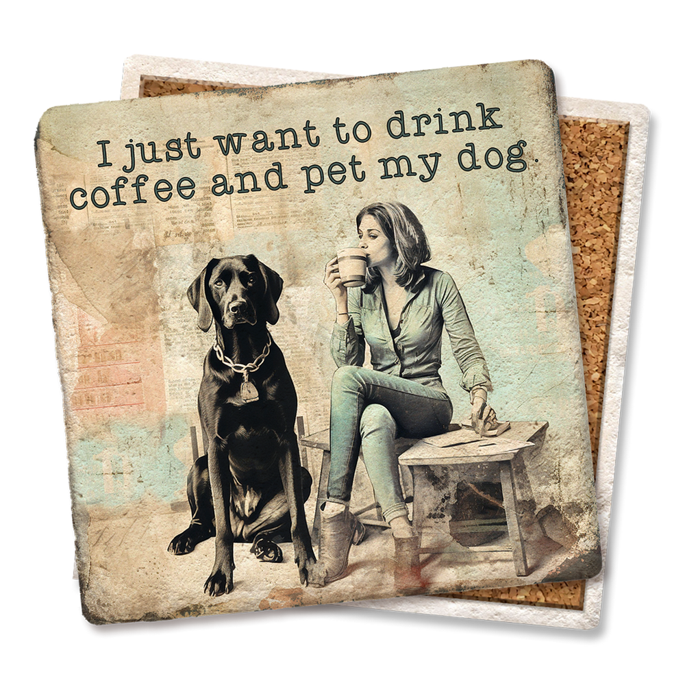 Tipsy Coasters - Drink Coffee & Pet Dog