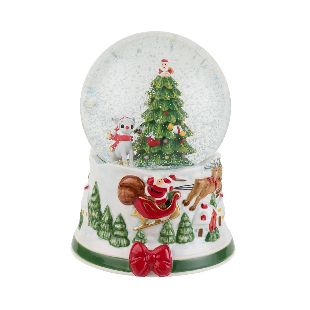 Spode Christmas Tree Rudolph Snowglobe