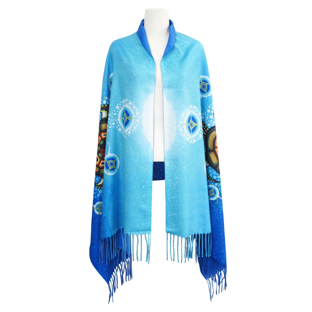 Indigenous Eco-Shawl - Medicine Turtle