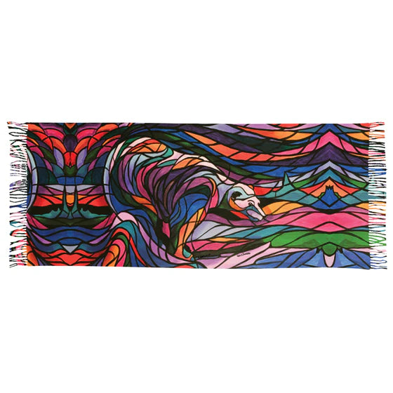 Indigenous Eco-Shawl - Salmon Hunter