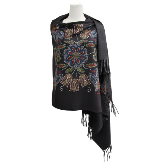 Indigenous Eco-Shawl - Silver Threads