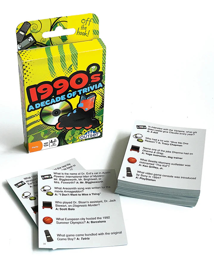 1990s Decade of Trivia Card Game